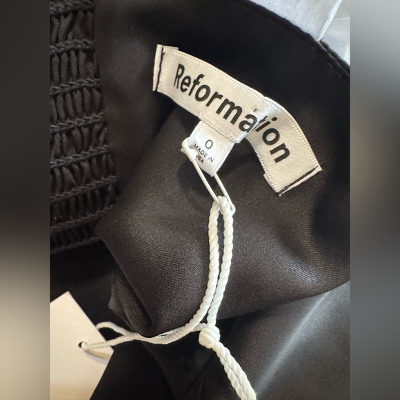 New Reformation Kacia Satin Bow Strap Dress - Picture 13 of 16